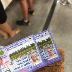 Unsere Eintrittskarte 😂