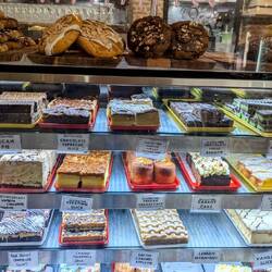 Two whole shelves of GF cakes