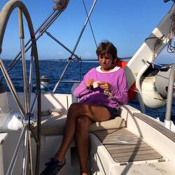 Late afternoon knitting after tea and banana cake