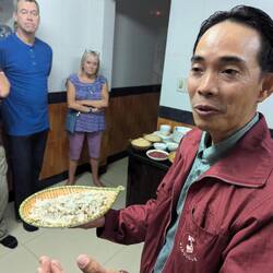 Theo showing some of the food