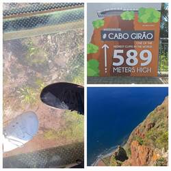 Auf der Glasplattform