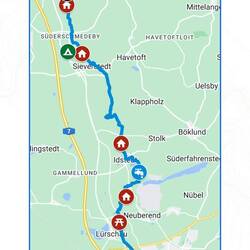 Der Plan heute von oben nach unten bis zu einer der beiden Schutzhütten