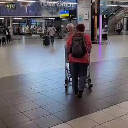 3 Stunden auf Koffer warten hinterlässt Spuren