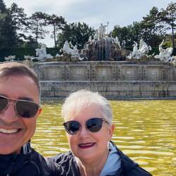 The Neptune Fountain in the park ... Schloss Schönbrunn — Vienna, Austria.