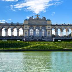 The Gloriette ... crowned by an imperial eagle ... Schloss Schönbrunn — Vienna, Austria.
