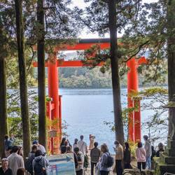 Lange Schlange für ein Foto