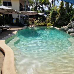 ...angekommen in Mission Beach...und schon im Wasser🏊‍♂️