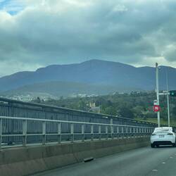 Mt. Wellington was clear . . .just!