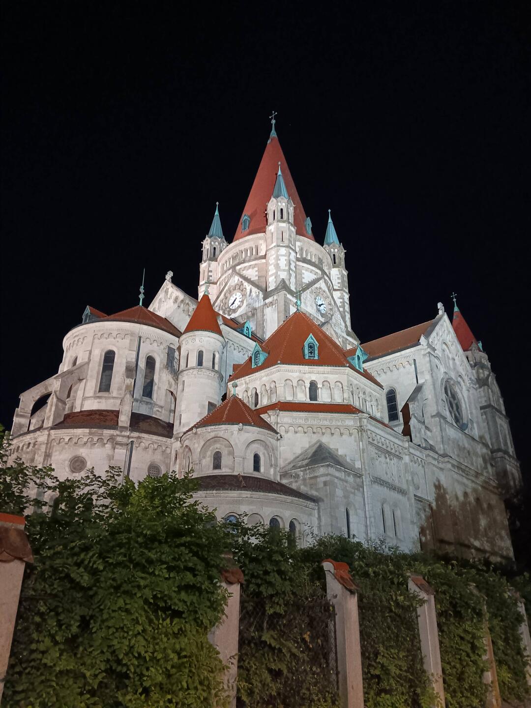 St Francis of Assisi Church near the cruise ship berthing at night