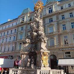 Fountain in the tourist area,  Made of sandstone.
