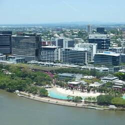 Southbank und Parklands vom Sky Deck aus gesehen