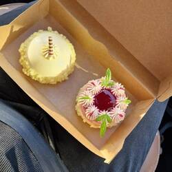 Noch lecker Törtchen zum Café mitgenommen 😋