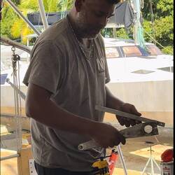 Wazied war 5 Tage vor dem Krantermin zum Ausmessen an Bord