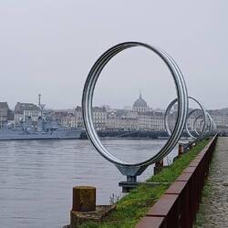 "Ringene" på spidsen af Ile de Nantes ved kanten af Loire