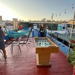 Die Dachterasse des Hostels