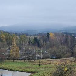 Der Blick voraus ins Adlergebirge - es ist wieder ein "Suppentag".