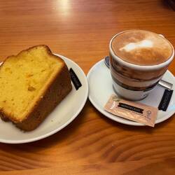 My midday treat. It had really started raining by this time so I was happy to find a place to stop.