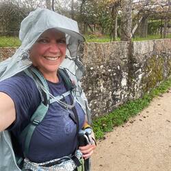 This is how I wore my poncho by the end because it was so hot. My packa poncho is awesome btw.