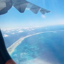 Letzter Blick auf das Atoll