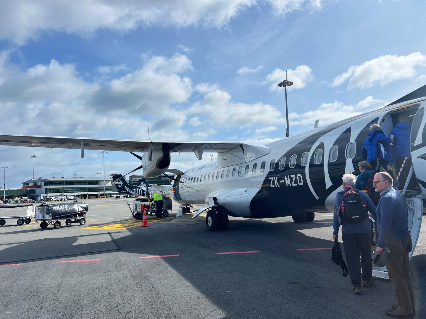 Das war unser Flugzeug nach Christchurch. Eine ATR 72-600