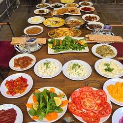If only Chris had been able to eat this breakfast - probably enough for 10 people, not 2