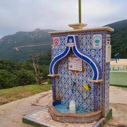 Überall kunstvoll gestaltete Wasserstellen