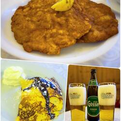 A delicious lunch ... at Schnitzelwirth — Vienna, Austria.