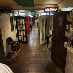 Every door is a micro bar with a theme and space for 8 guests...