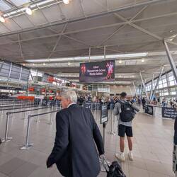 Check in lines quite long