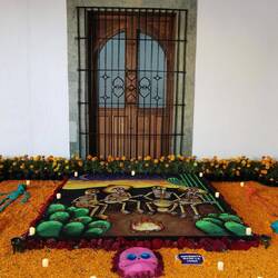 Sandbild und Dekoration