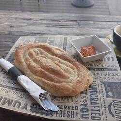 und hier lecker Börek und Milchkaffee