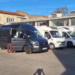 Il parcheggio del borgo, unser Stellplatz in Lucca
