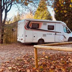 Unser Übernachtungsplatz beim Ayinger Bräustüberl