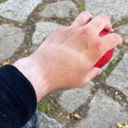 Hab an manchen Stellen etwas Farbe bekommen. Aber nur Links.