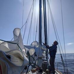 Donn doing sail stuff