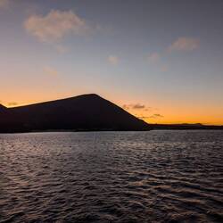 Watching sunset from the deck