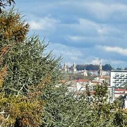 Santiago Cathedral in the distance, about 6 km away