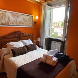 Beautiful view of the cathedral from my albergue