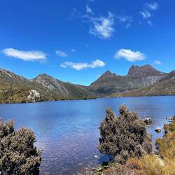 Cradle Mountain with a tiny patch of snow