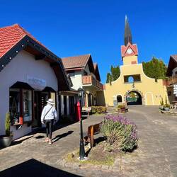 Heading into Grindelwald bakery for a coffee