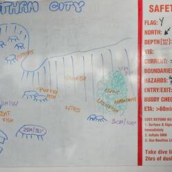 5pm dive: Gotham City, max depth: 73ft