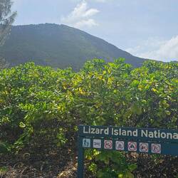 View of the island from the beach
