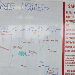 Dive site 1: Pixie Wall; max depth: 106ft.