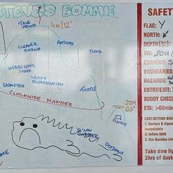 Dive site 2: Steve's Bommie; 2 dives here, max depth: 91ft