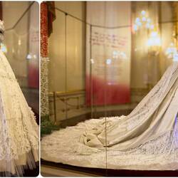 Replica of the coronation gown Sisi wore to the ceremony in Hungary in 1867 ... Sisi Museum.