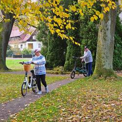Im Park wird geschoben