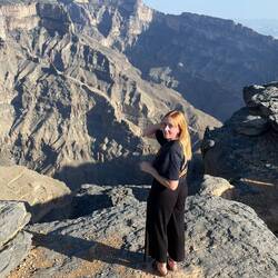 Blick in den Canyon Jebel Shams