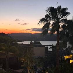 Our first sunset view from our balcony!