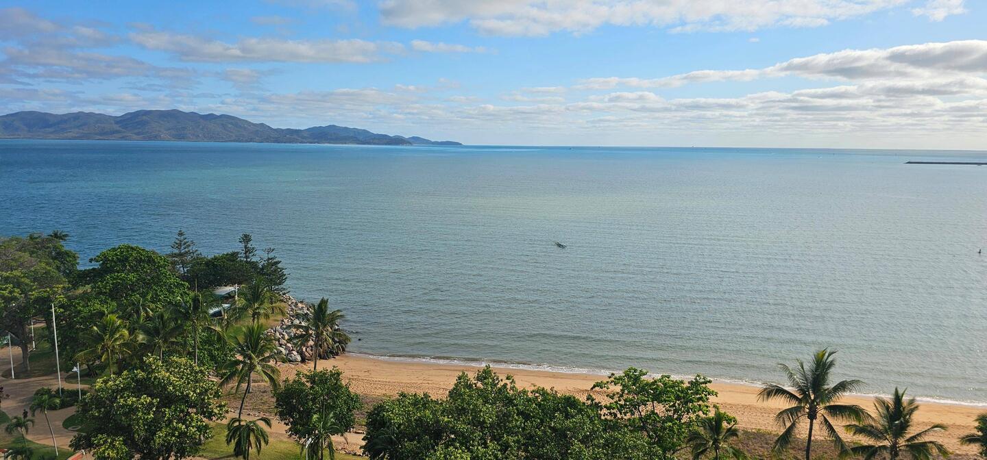 View North towards Magnetic Island. Notice canoe in the picture