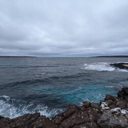 Great Darwin Bay, a large caldera that provided some shelter from the open sea.